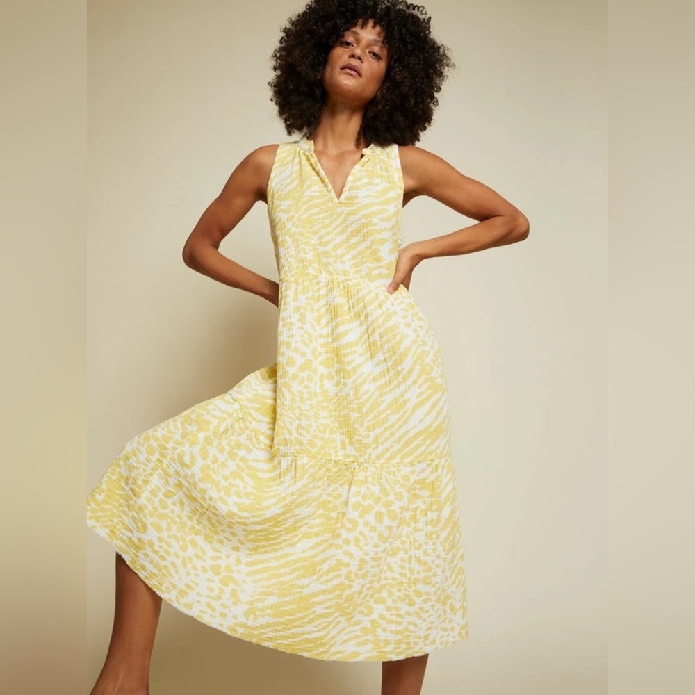Nation LTD Nadie Tiered Tank Midi Dress in Wild